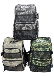 MOCHILA DOBLE PISO INDEPENDIENTE CAMUFLADA - COLOR VERDE